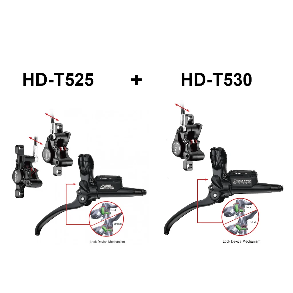 hd-t525 hd-t530 Tektro Hydraulische Set HD-T525 + HD-T530 - Afbeelding 1